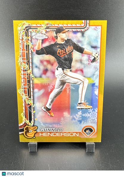 2025 Topps Holiday - Chrome Gunnar Henderson #HC18 Gold Refractor /50