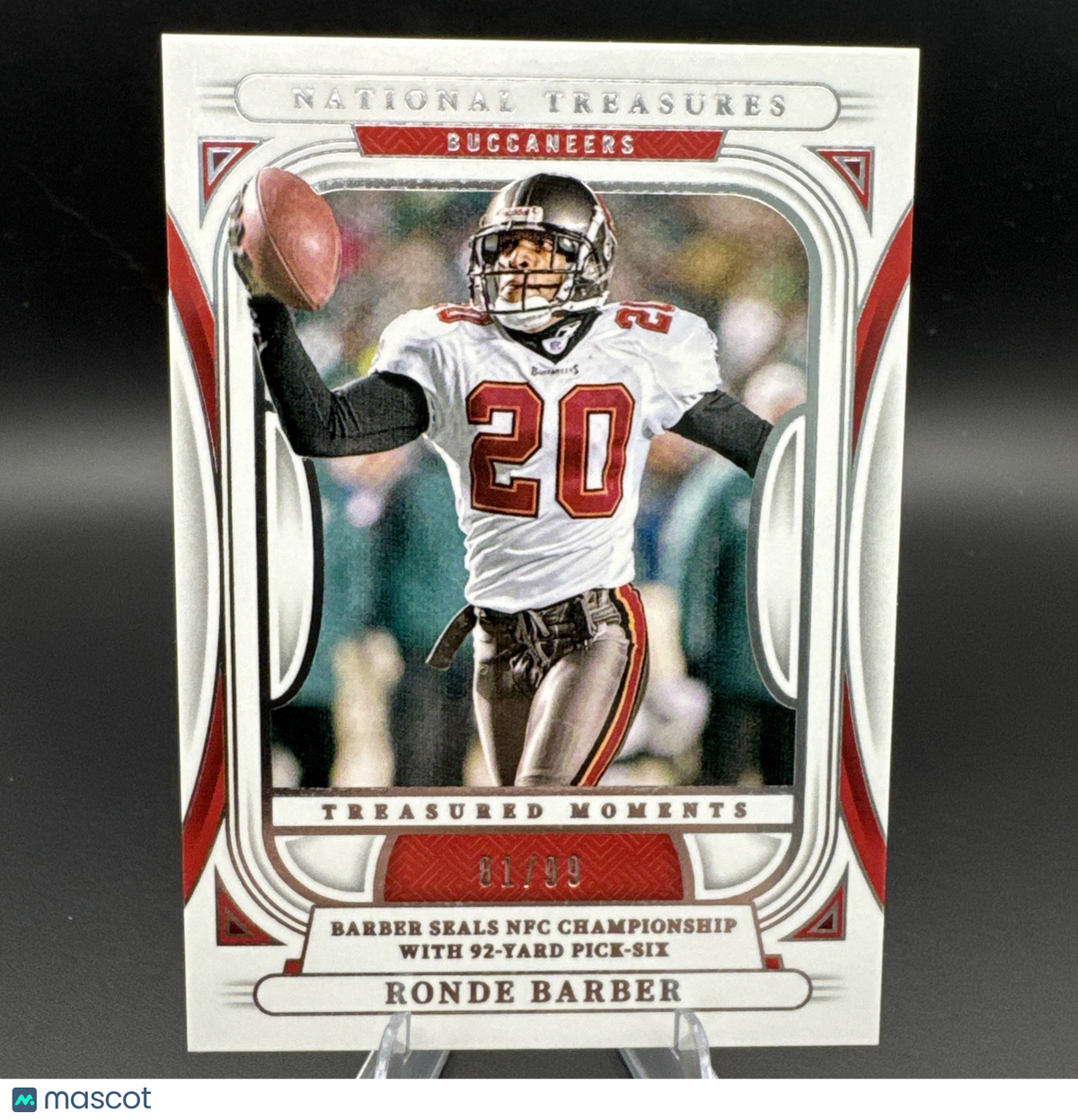 2024 Ronde Barber National Treasures Treasured Moments Holo Silver #TM-RB 81/99