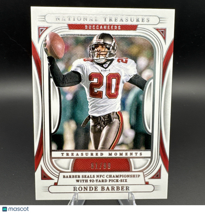 2024 Ronde Barber National Treasures Treasured Moments Holo Silver #TM-RB 81/99