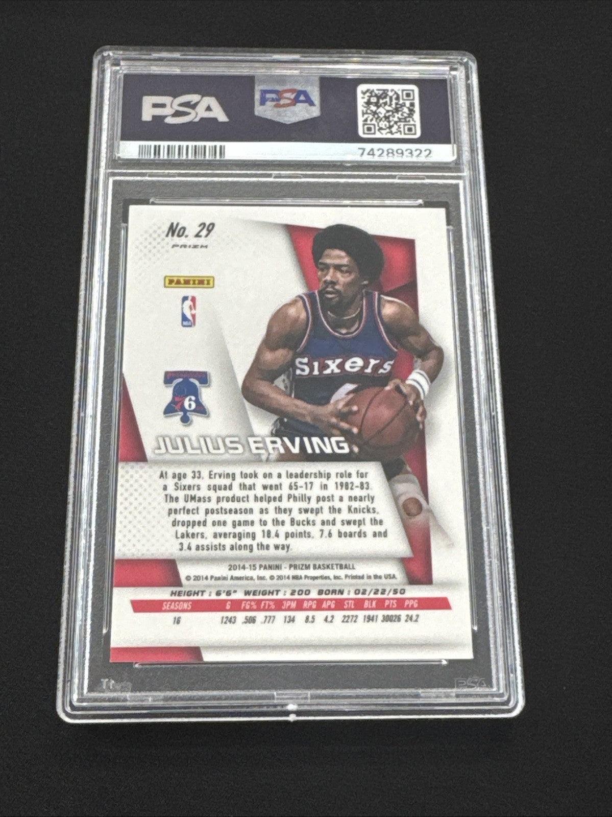 2014-15 Panini Prizm - Short Prints Julius Erving #29 Silver Prizm