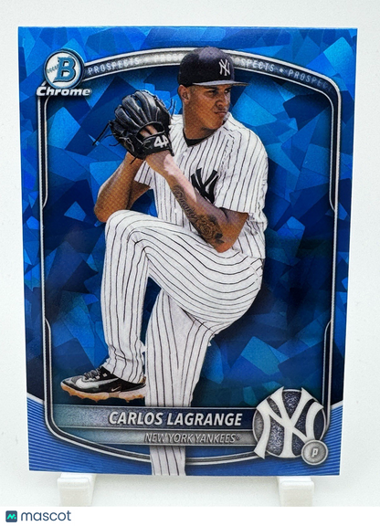 🔥CARLOS LAGRANGE 2025 BOWMAN CHROME DRAFT SAPPHIRE YANKEES BDC-132