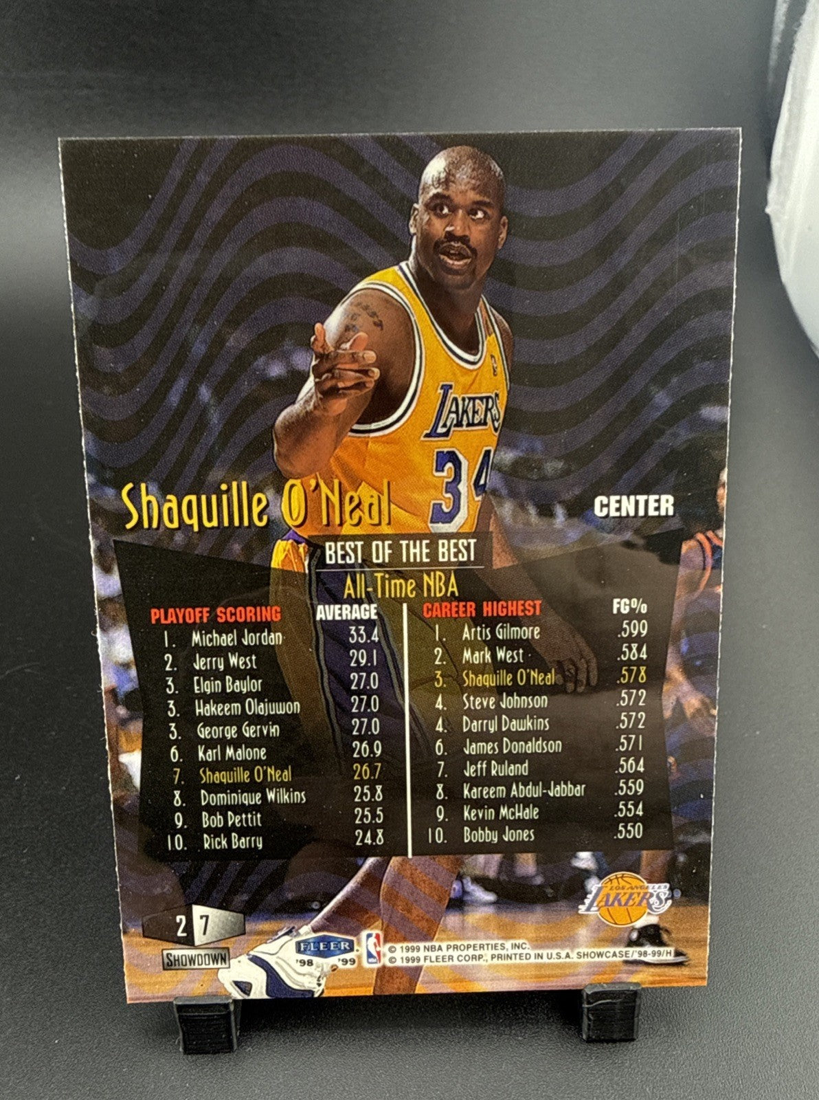 1998-99 Flair Showcase - Shaquille O'Neal #7 Row 2