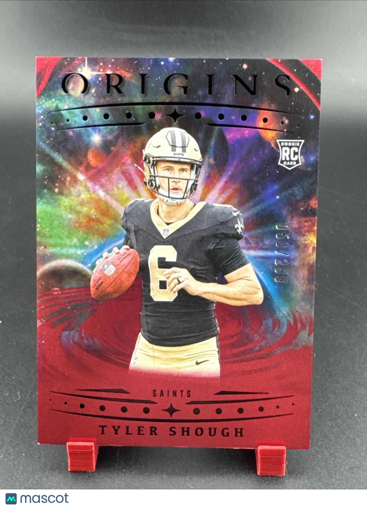 2025 Panini Origins Tyler Shough, Tyler Shough #117 Red 50/299 (RC)