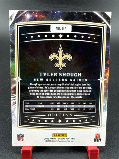 2025 Panini Origins Tyler Shough, Tyler Shough #117 Red 50/299 (RC)