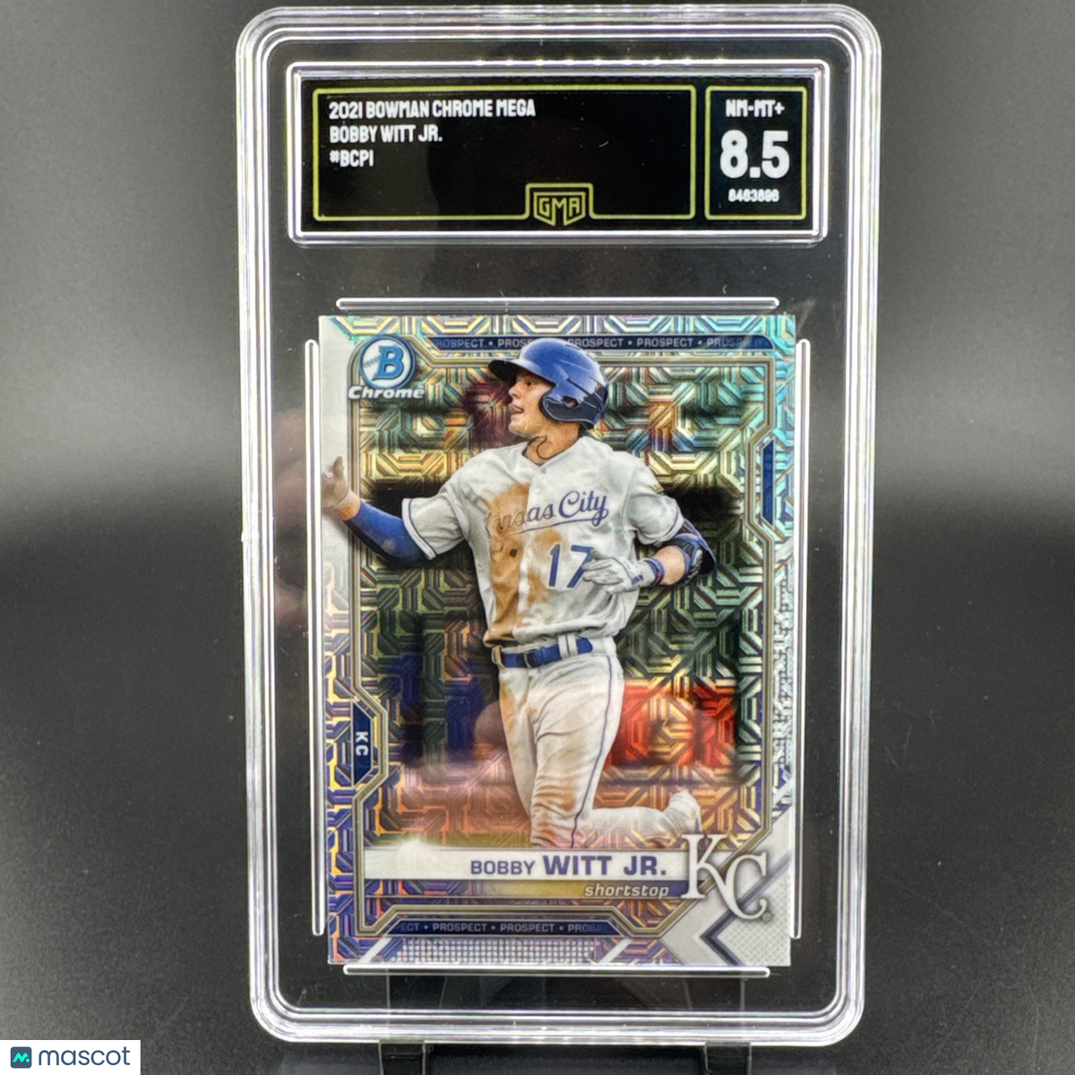 2021 Bowman - Chrome Prospects Bobby Witt Jr. #BCP-1 Mojo Refractor (RC) GMA 8.5