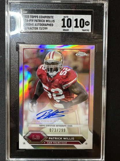 2023 Topps Composite - Topps Chrome Autographs Patrick Willis #TCA-PW Refractor
