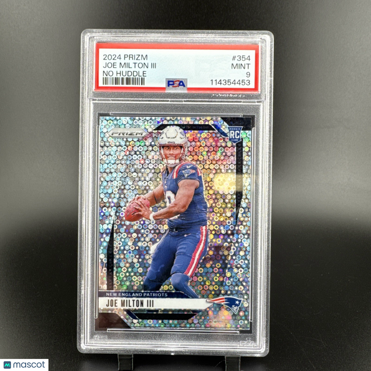 2024 Panini Prizm #354 Joe Milton III No Huddle Disco Rookie Card RC PSA 9