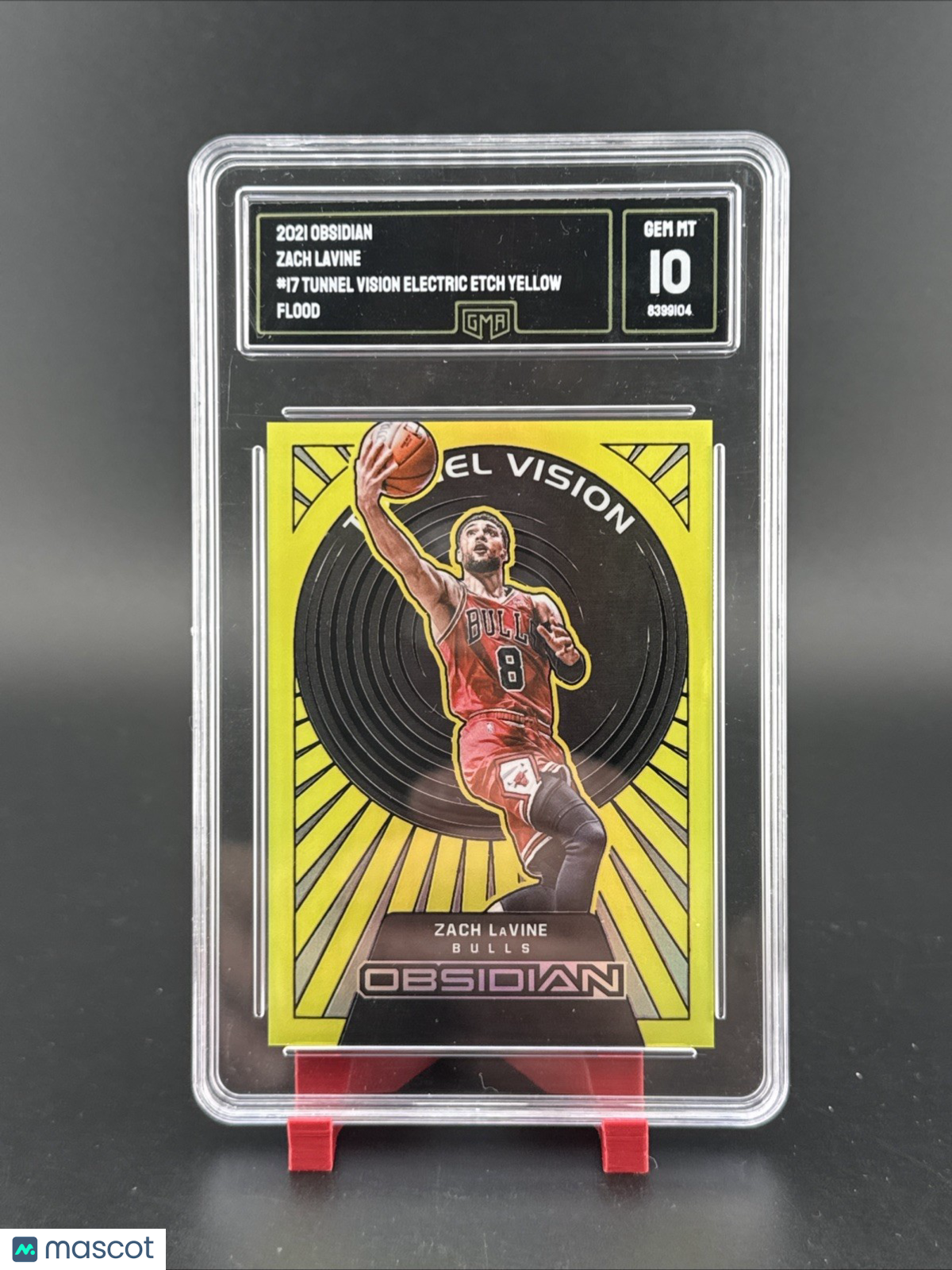 2021 Obsidian Zach Lavine #17 Tunnel Vision Electric Etch Yellow Flood