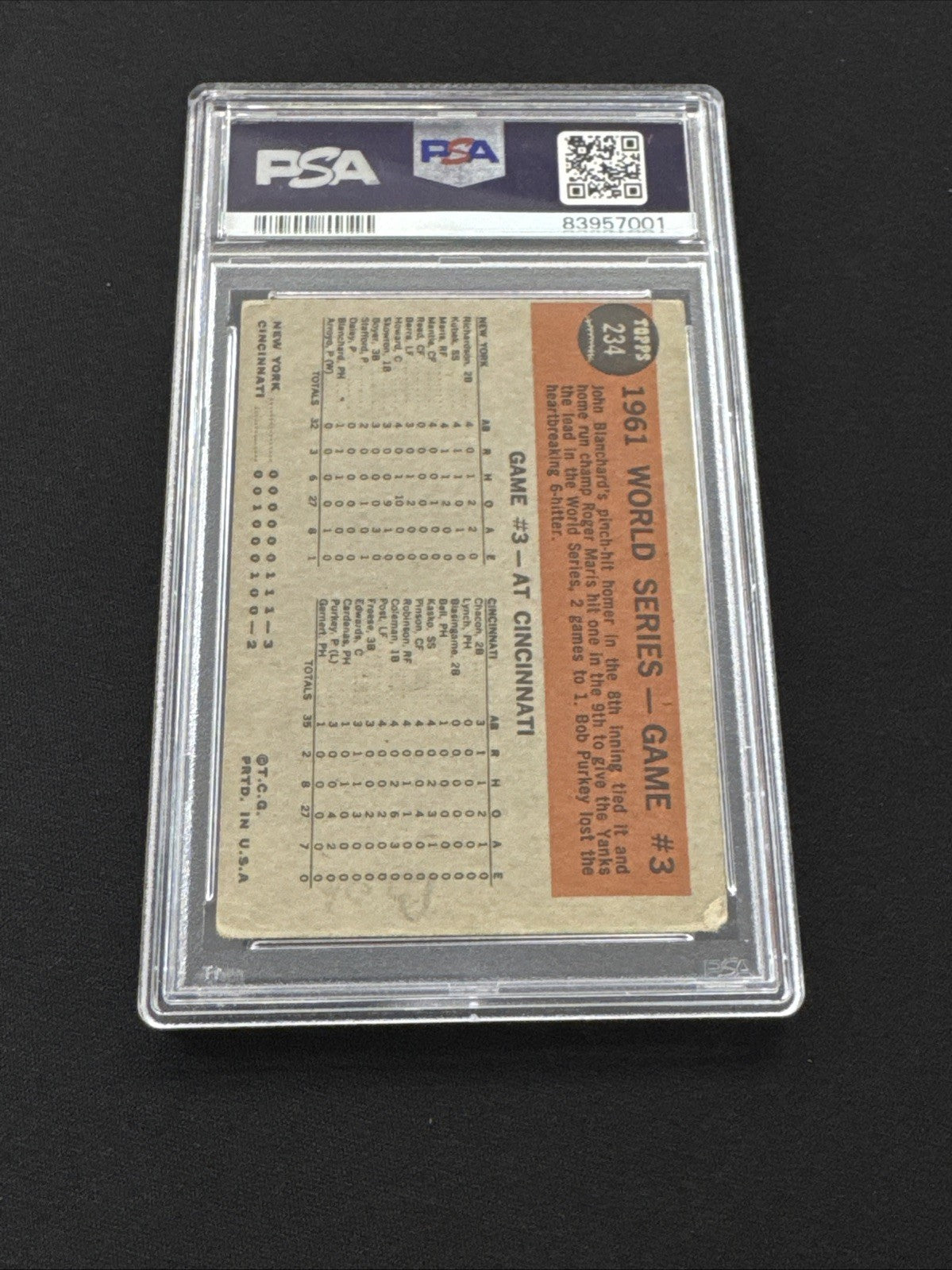 1962 Topps - World Series Roger Maris #234