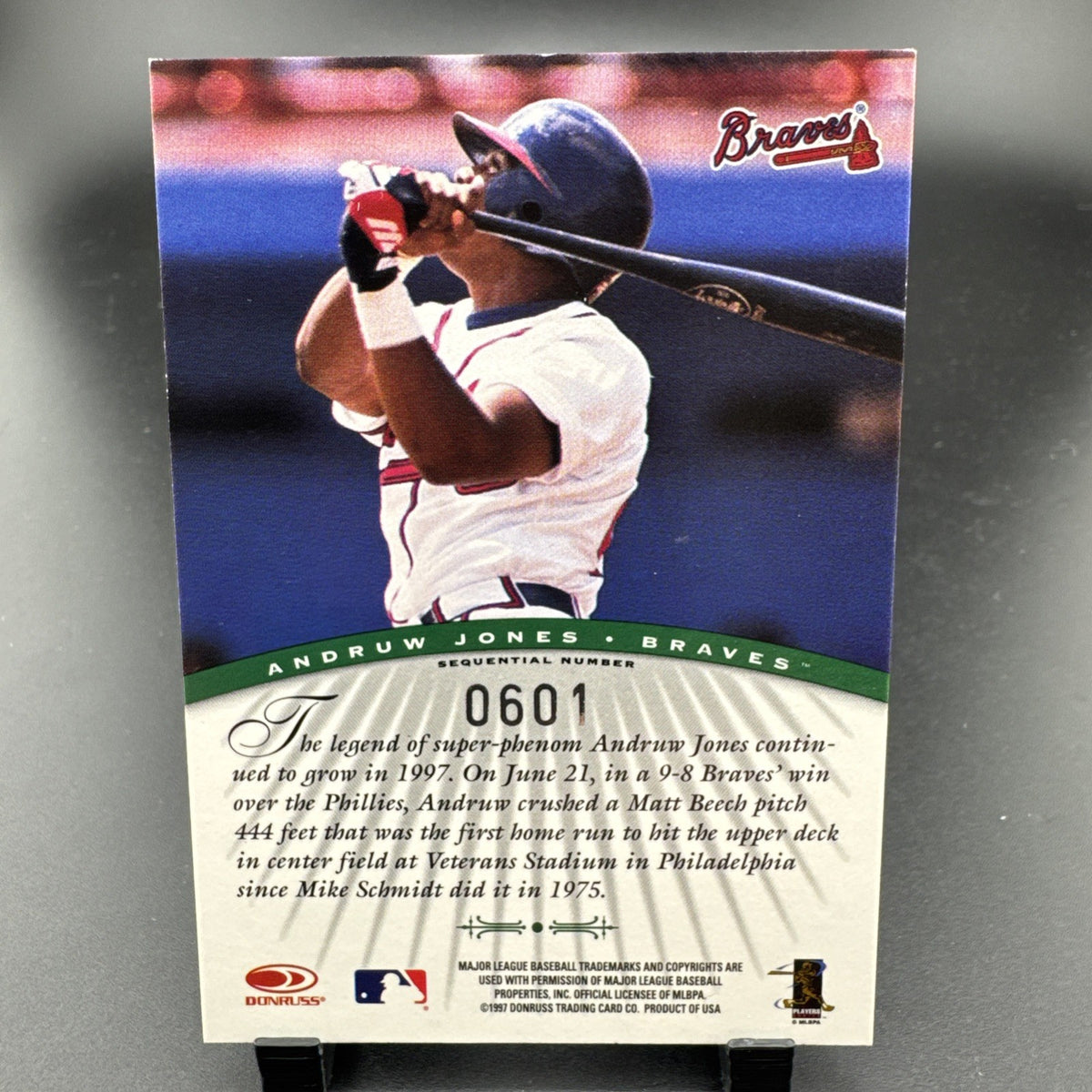 1997 Donruss Signature Series - Authentic Signatures Andruw Jones Millennium...