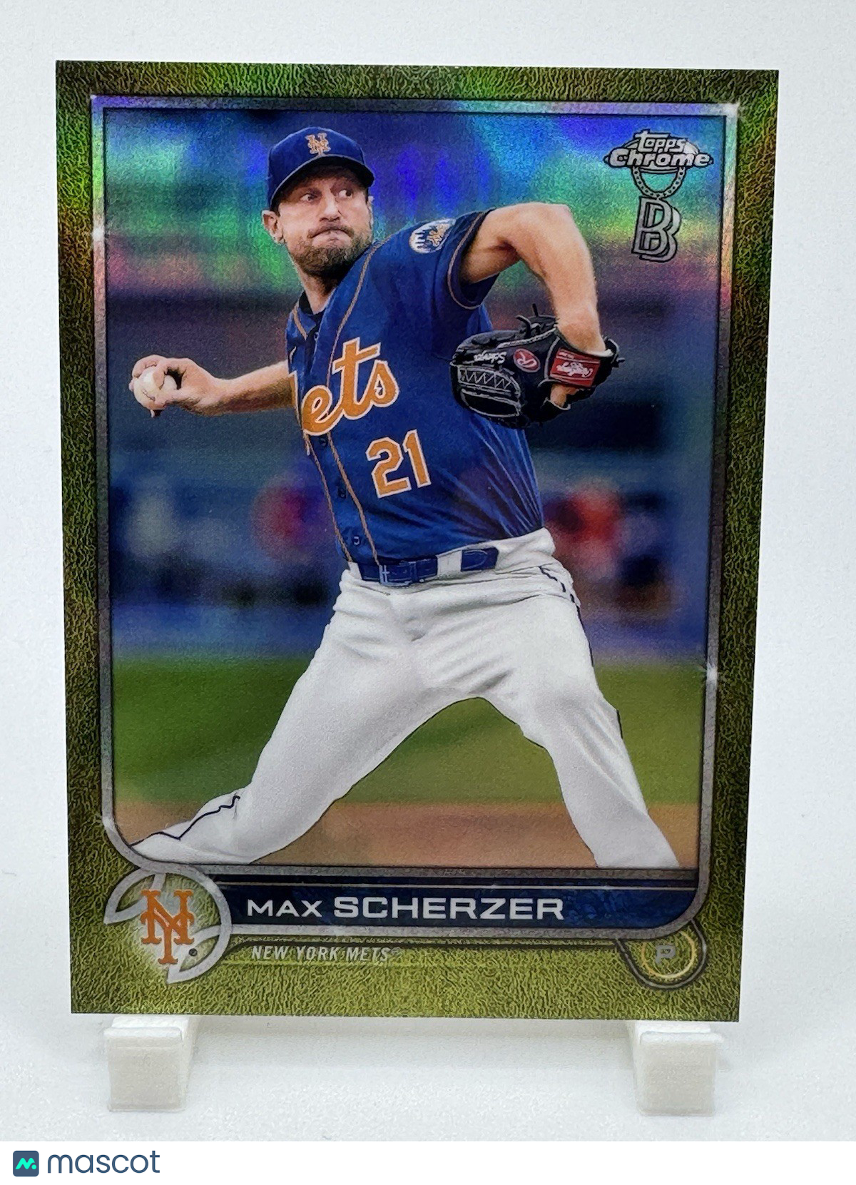 2022 Topps Chrome Max Scherzer Ben Baller #66 Grass Refractor /15 BB #66