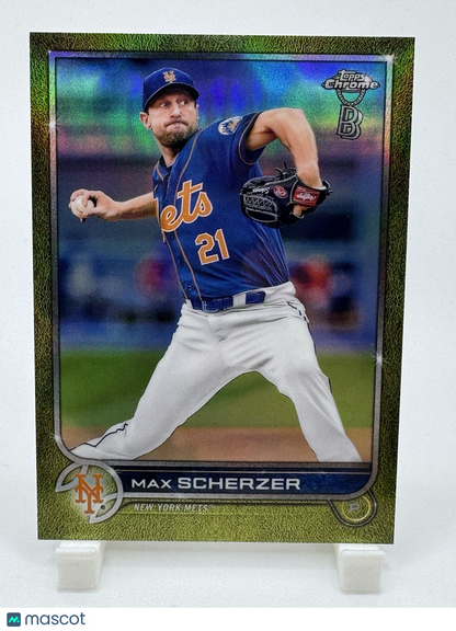 2022 Topps Chrome Max Scherzer Ben Baller #66 Grass Refractor /15 BB #66