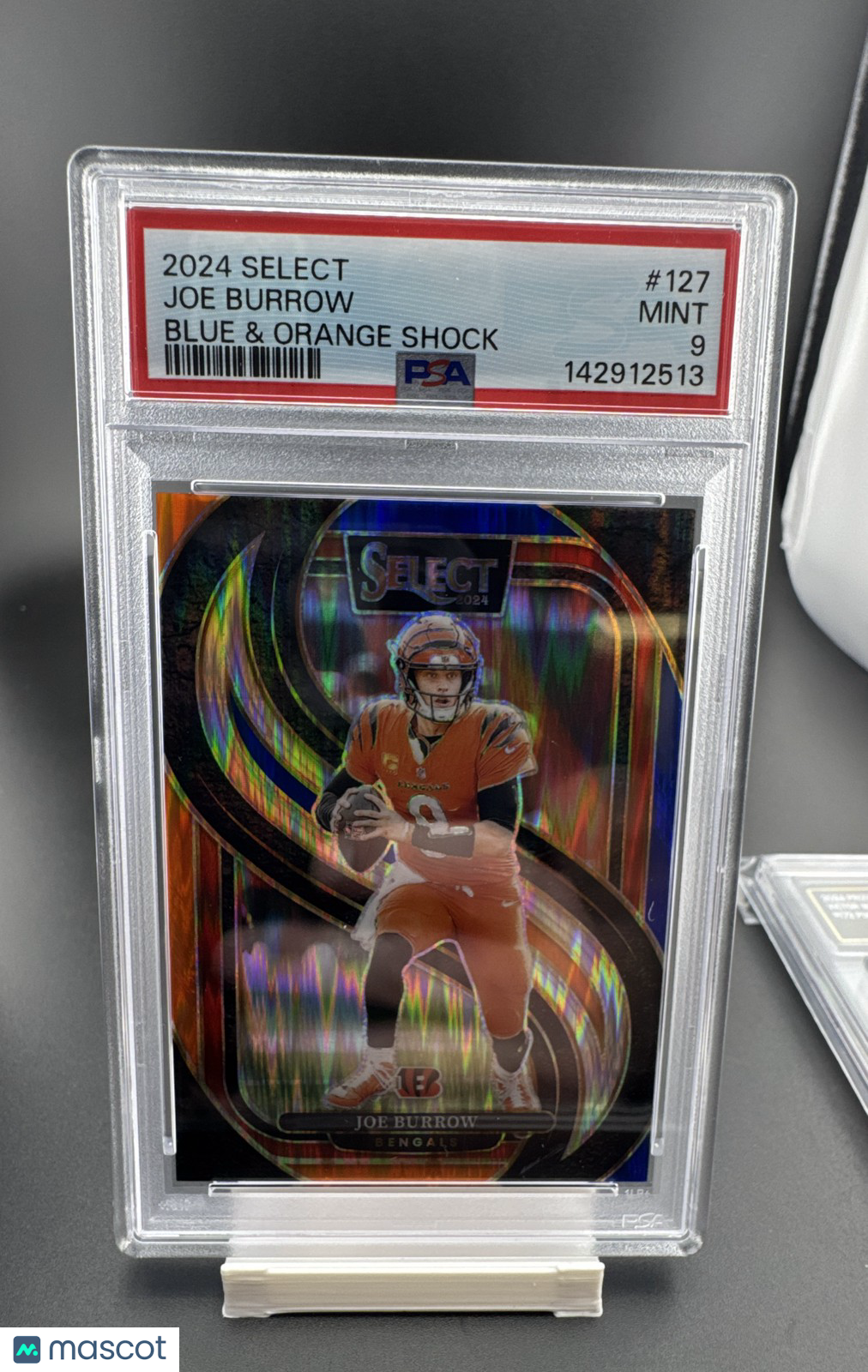 2024 Panini Select - Premier Level Joe Burrow #127 Blue & Orange Shock Prizm /35