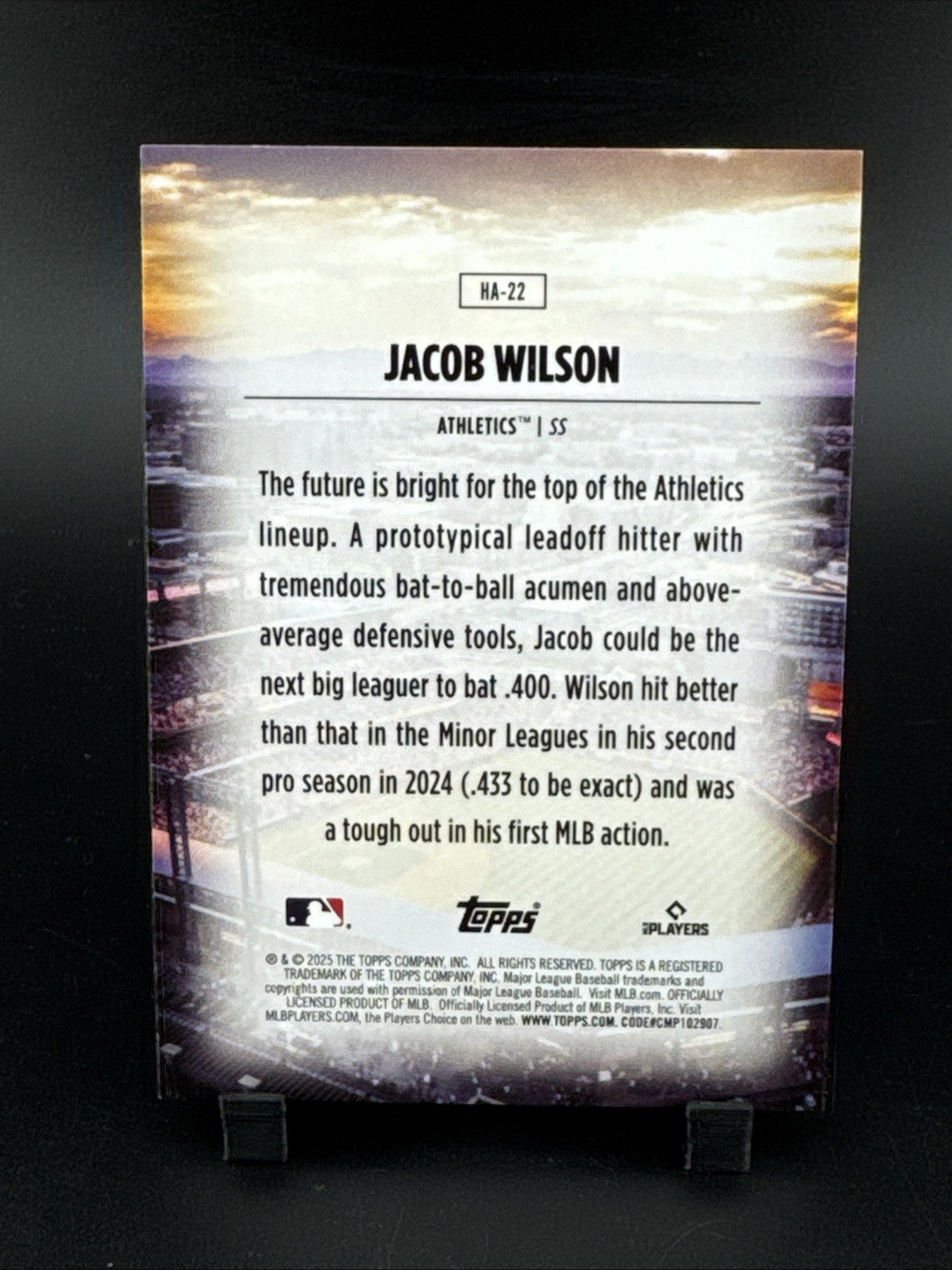 2025 Topps Series 2 - Home Field Advantage Jacob Wilson #HA-22 (RC)