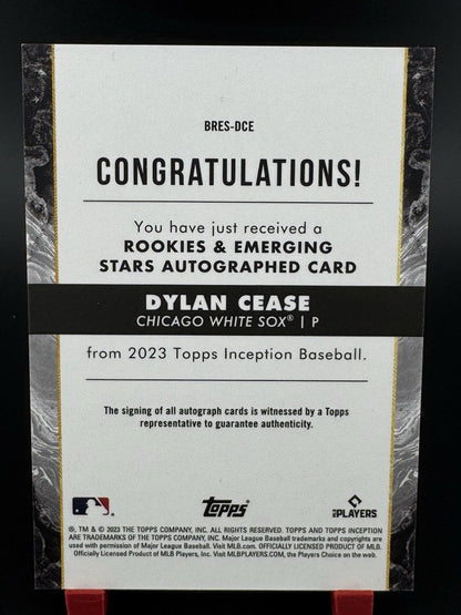 2023 Topps Inception Dylan Cease Auto /249 #BRES-DCE