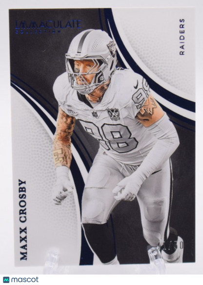 2025 IMMACULATE MAXX CROSBY BLUE 41/50 Las Vegas Raiders