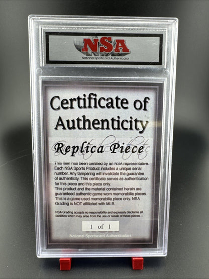 NSA Triple Jersey Replica Piece Mickey Mantle, Hank Aaron, and Willie Mays