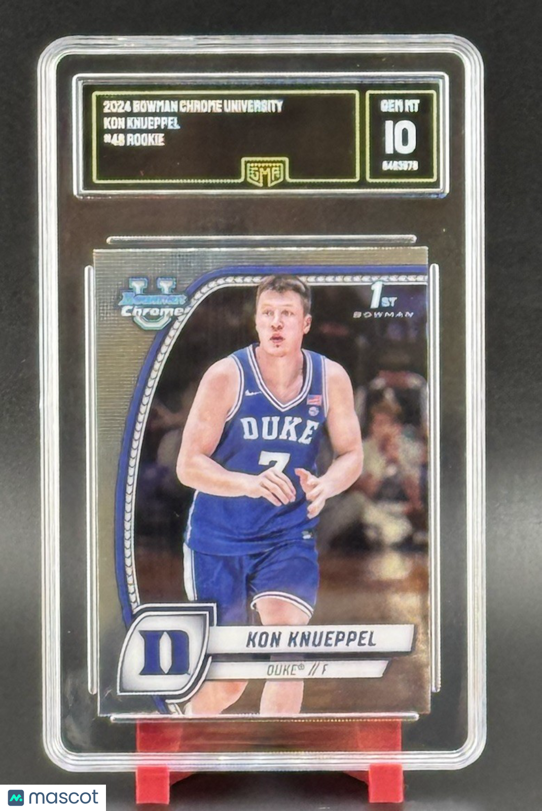 2024-25 Bowman University Chrome - Kon Knueppel #48 (RC) GMA Gem Mint 10