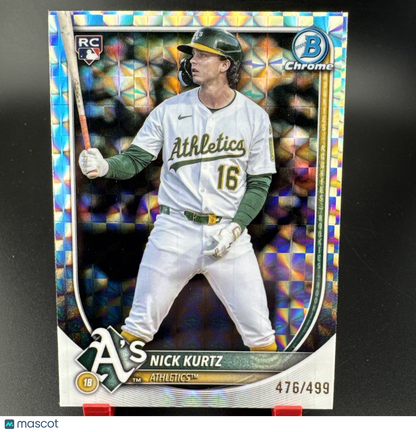 2025 Bowman Chrome Nick Kurtz Geometric Refractor /499 #93 RC Athletics