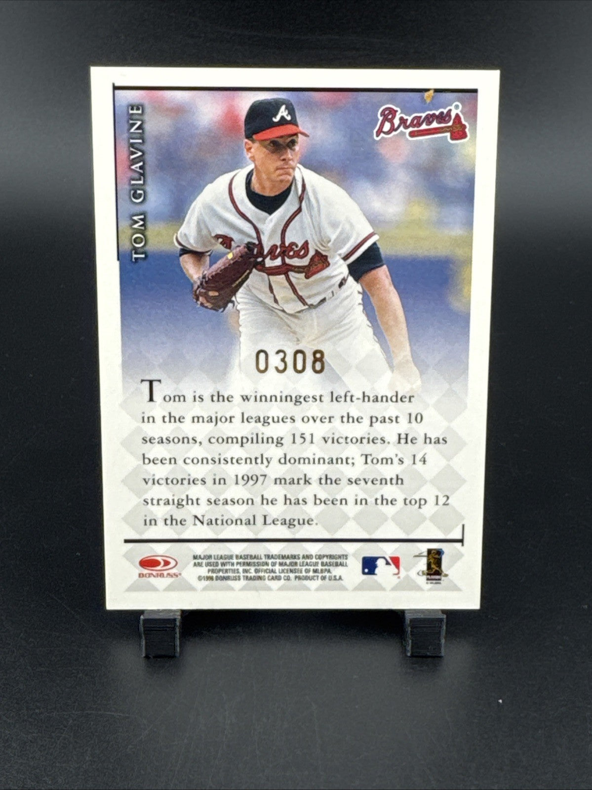 1998 Donruss Signature Series - Autographs Tom Glavine Millennium Marks /1000...