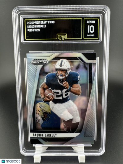 panini prizm draft picks silver saquon barkley penn state #190 GMA 10