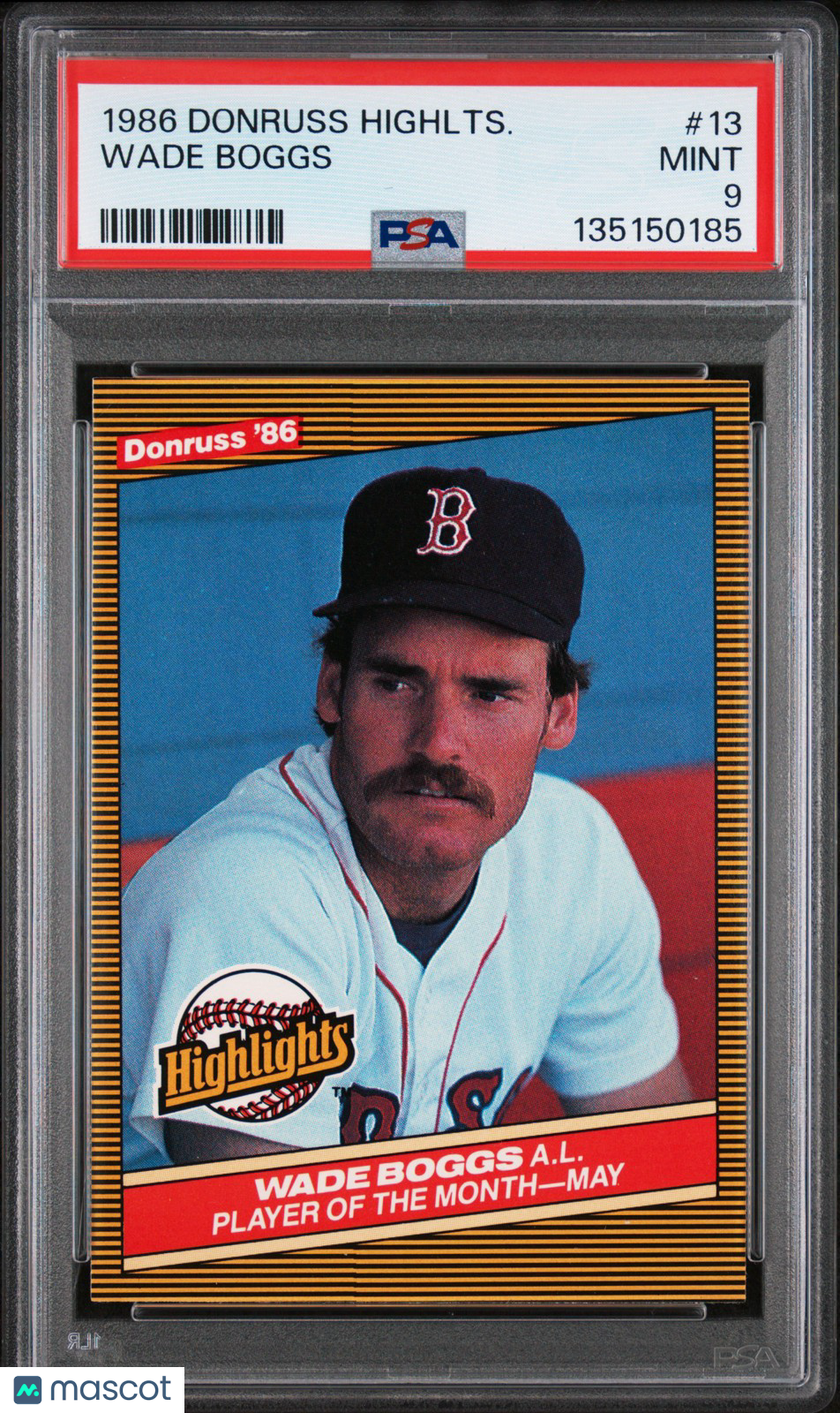 1986 Donruss Highlights - Wade Boggs #13