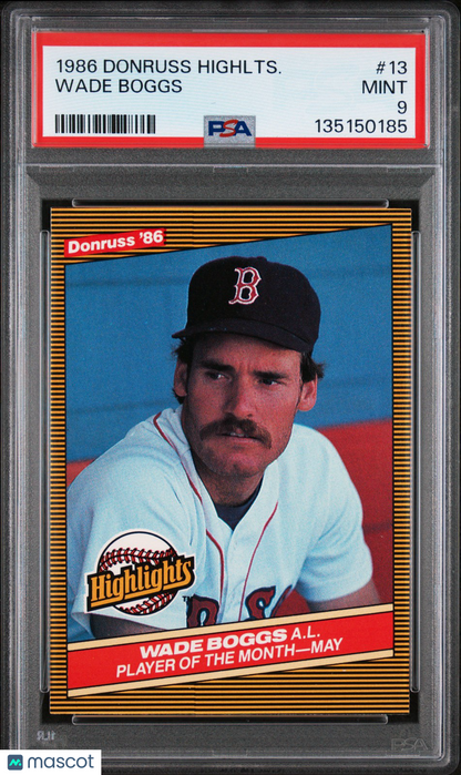 1986 Donruss Highlights - Wade Boggs #13