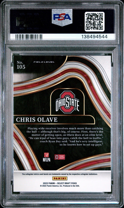 2022 Panini Select Draft Picks - Field Level Chris Olave #105 Blue (RC)