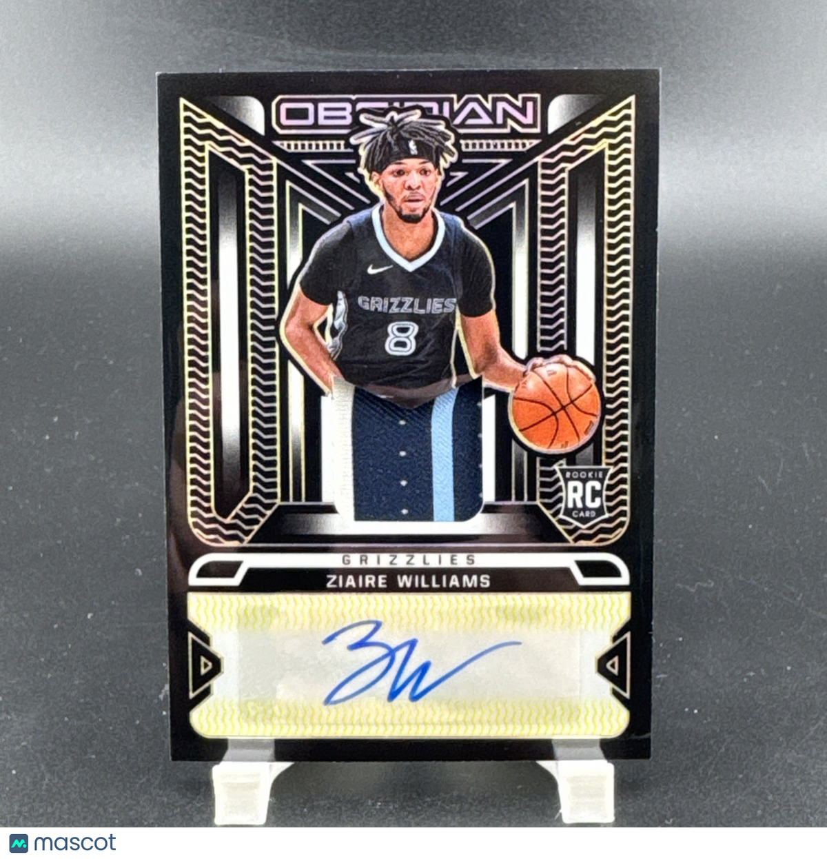 2021-22 Panini Obsidian Rookie Jersey Autograph Ziaire Williams #RJI-ZWL 9/10