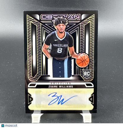 2021-22 Panini Obsidian Rookie Jersey Autograph Ziaire Williams #RJI-ZWL 9/10