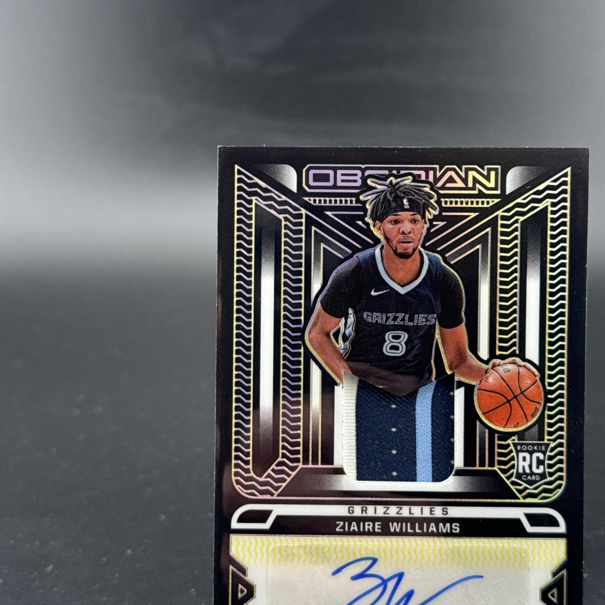 2021-22 Panini Obsidian Rookie Jersey Autograph Ziaire Williams #RJI-ZWL 9/10