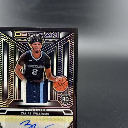 2021-22 Panini Obsidian Rookie Jersey Autograph Ziaire Williams #RJI-ZWL 9/10