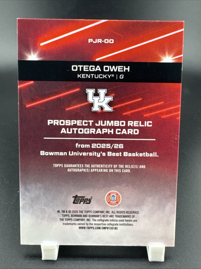 2026 Bowman U Best Otega Oweh Player-Worn Patch Auto Refractor #PJR-OO