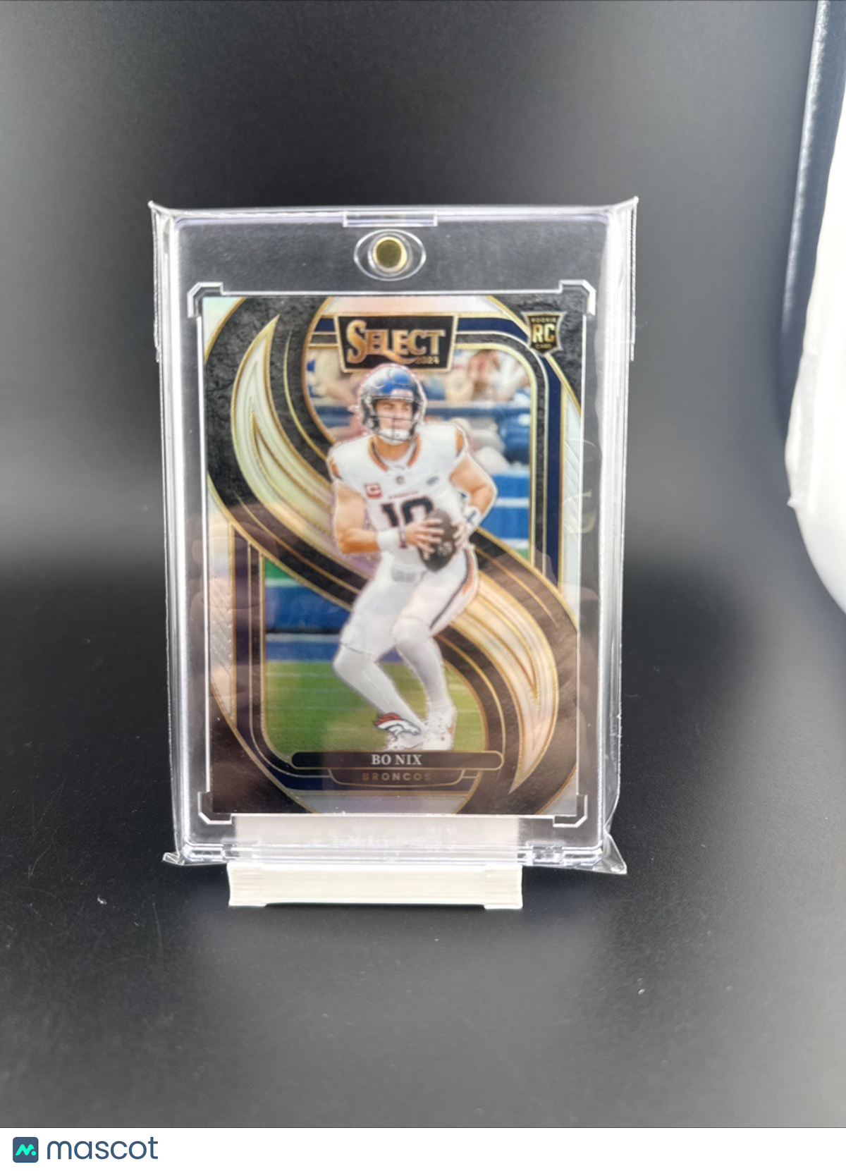 2024 Panini Select - Premier Level Bo Nix #117 Silver Prizm Die-Cut (RC)