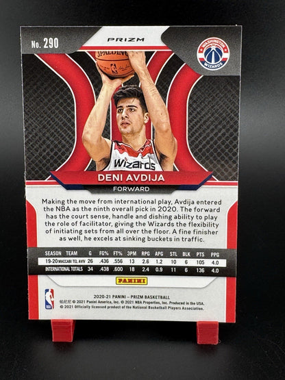 Deni Avdija 2020–21 Panini Prizm Silver RC #290 Washington Wizards