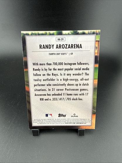 2023 Topps Update #HA-29 Randy Arozarena Home Field Advantage SSP Tampa Bay Rays
