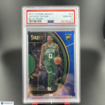 Panini Select 2017-18 Jayson Tatum Rookie Blue Prizm 61/299 93 PSA 10