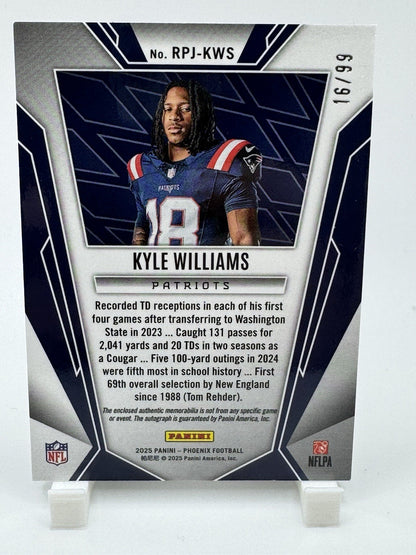 2025 Panini Phoenix RPA Rookie Phenom Jersey Autograph /99 Kyle Williams #RPJKWS