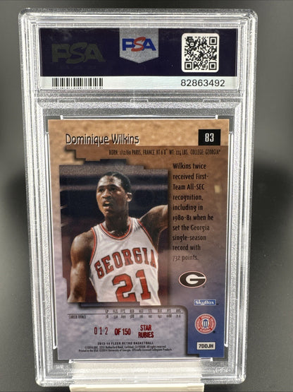 2013-14 Fleer Retro 1996-97 Skybox Premium Dominique Wilkins #83 PSA 9