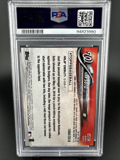 2018 Topps Update #US104 Juan Soto RC Gold /2018 PSA 9