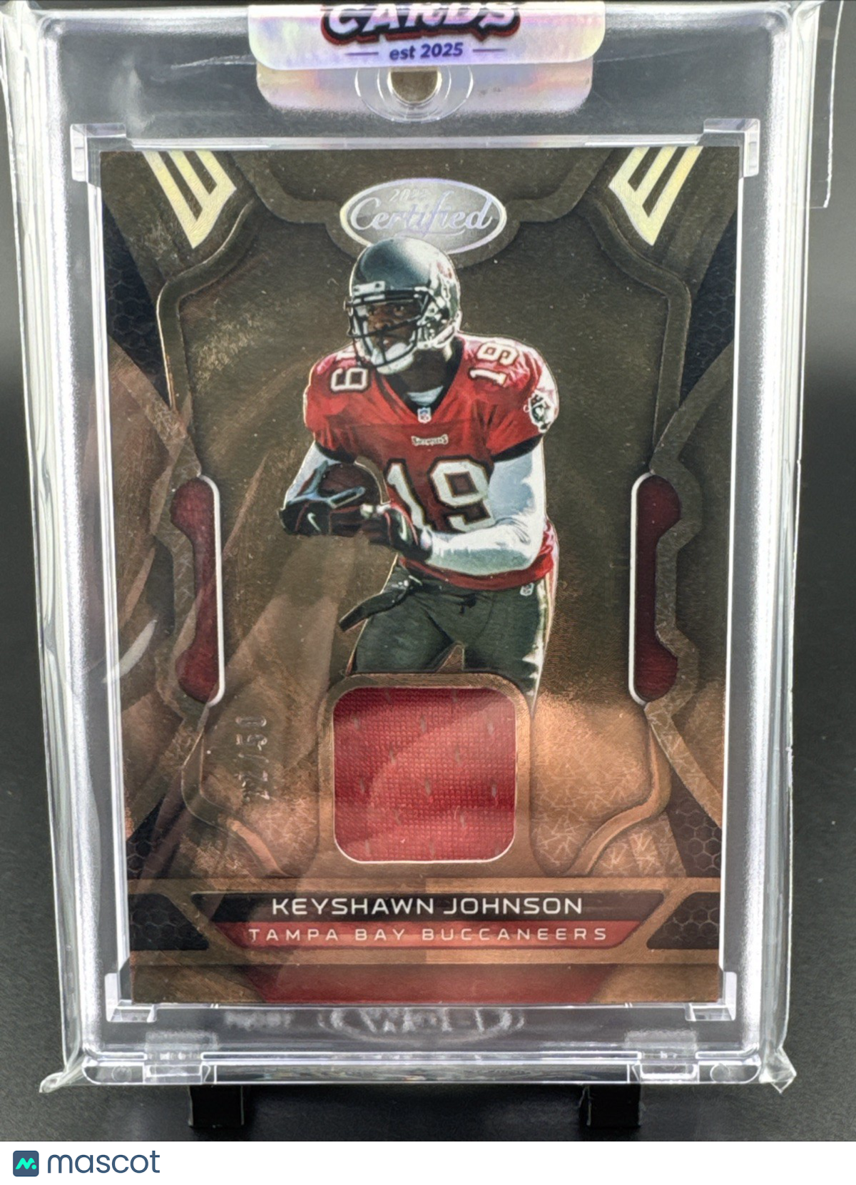2022 Panini Certified #MM-KJ Keyshawn Johnson 22/50 Player Worn Material