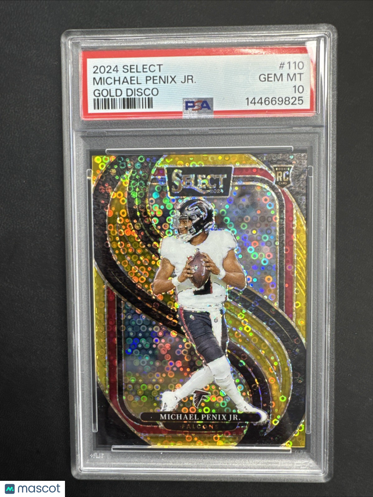 2024 Select Michael Penix JR Gold Disco 3/10 PSA 10