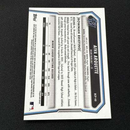 2026 Bowman Aiva Arquette 1st Bowman Chrome Reptilian