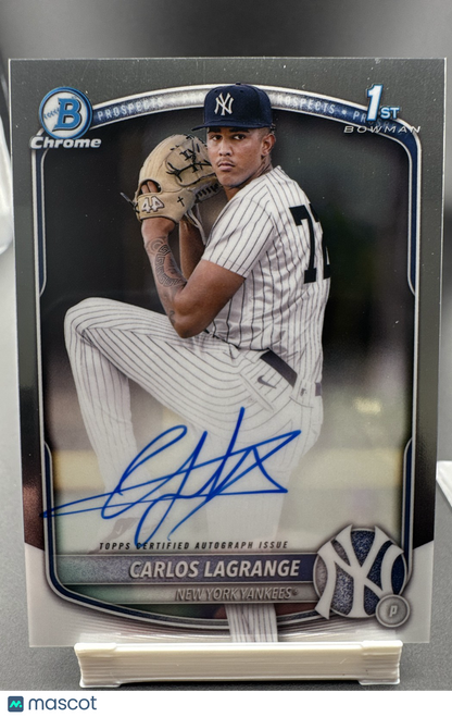2025 Bowman Chrome Prospect On Card Auto Carlos Lagrange CPA-Cl