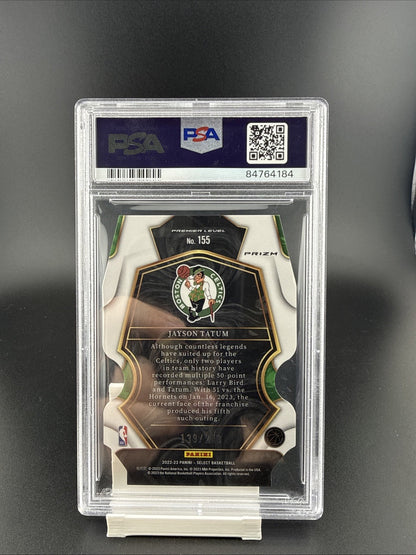 2022-23 Panini Select - Premier Level Die-Cut Jayson Tatum #155 Blue Prizm /249