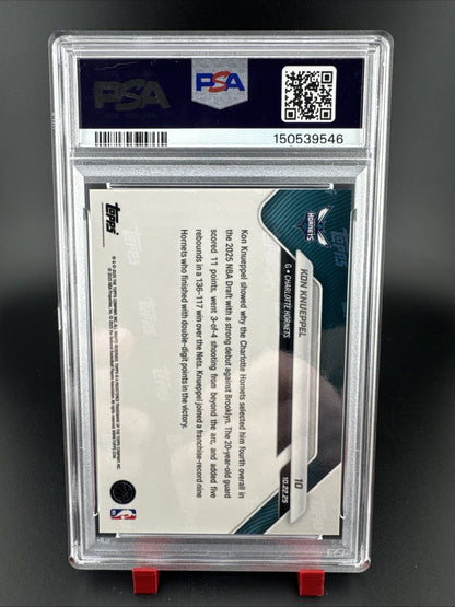 Kon Knueppel 2025 Topps NOW #10 RC PSA 10 GEM MT Hornets NBA Debut