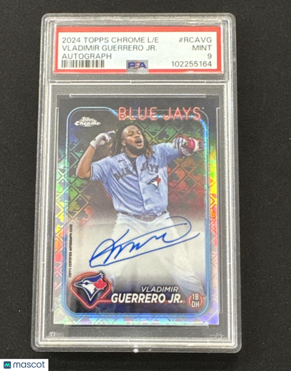2024 Topps Chrome L/E  Mlb Refractor Chrome Autographs Vladimir PSA 9