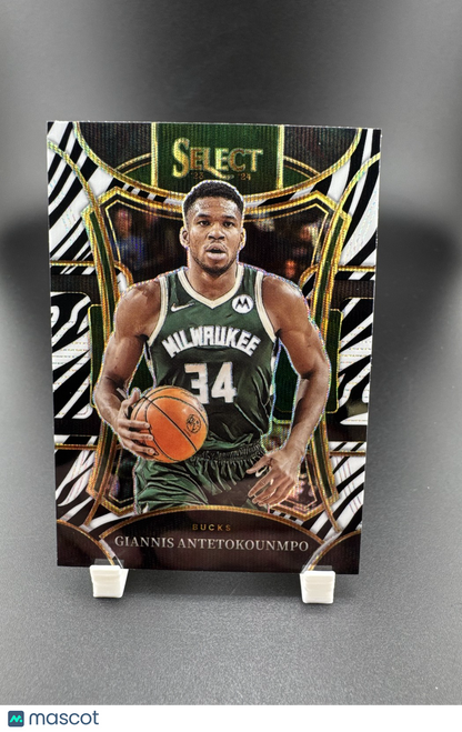 2023-24 Panini Select - Mezzanine Level Giannis Antetokounmpo #341 Zebra Prizm