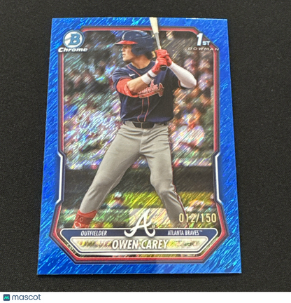 2026 Bowman 1st Chrome Blue Shimmer Owen Carey /150