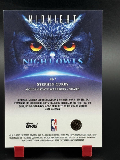 2025-26 Topps Midnight Stephen Curry Night Owl /50